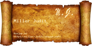 Miller Judit névjegykártya